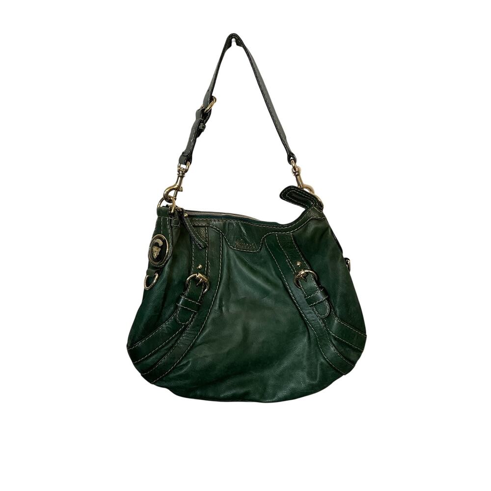 Gucci Green Leather Shoulder Hobo Bag Gold Hardware - Picture 2 of 16
